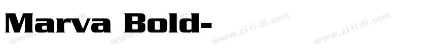Marva Bold字体转换